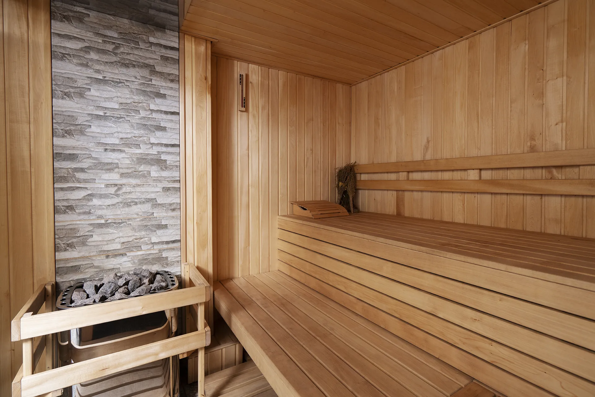 Sauna room at Happy Hotel